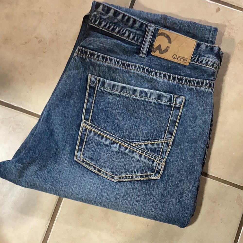 Size 38/34 warehouse one relaxed straight jeans